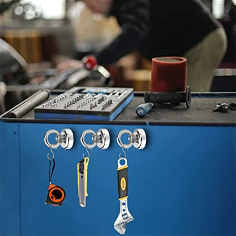 10Pcs Neodymium Magnet Rare Earth Magnetic Hooks with Countersunk Hole Super Powerful Magnetic Sea Fishing Magnet Searcher