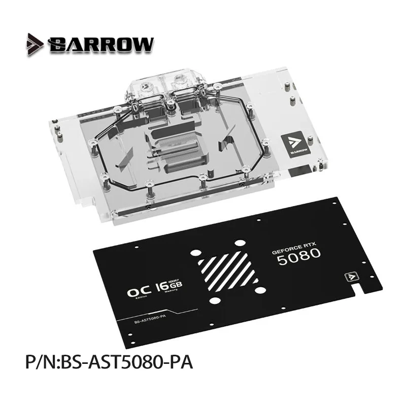 

Barrow GPU Block for ASUS TUF RTX 5080 5070 Ti O16G GAMING Graphics Card Computer Water Cooling Radiator / BS-AST5080-PA