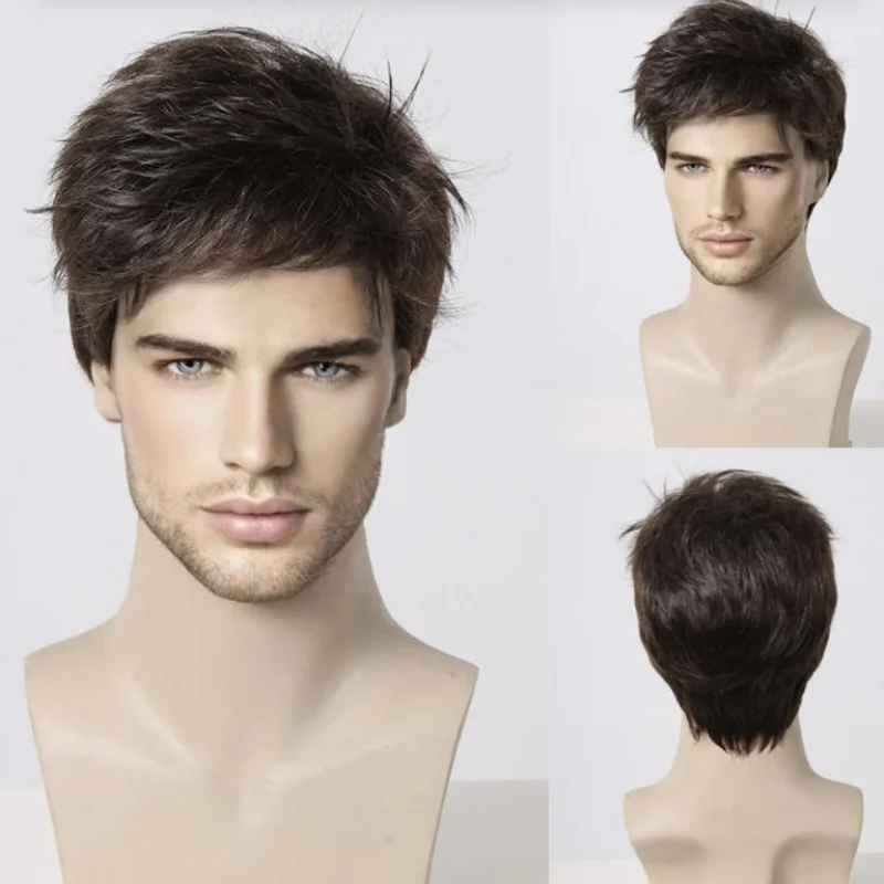 

Популярные мужские новые европейские и американские парики Real Shot