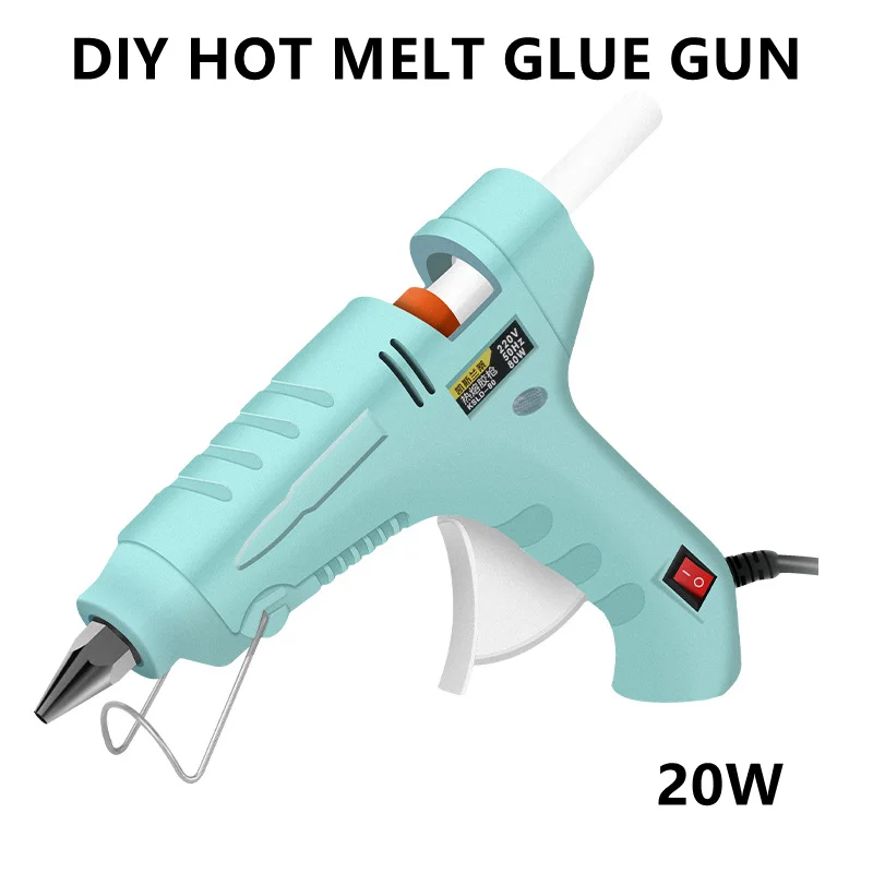 20W Hot Melt Glue Gun With 7mm Glue Sticks Mini Industrial Guns Heat Temperature Thermo Electric DIY Repair Tool Manual Glue Gun