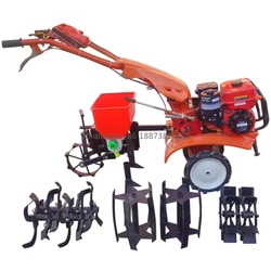 pastoral management machine cultivators mini tiller rotary Chain track self-propelled type turnover plow  fertilizer planter