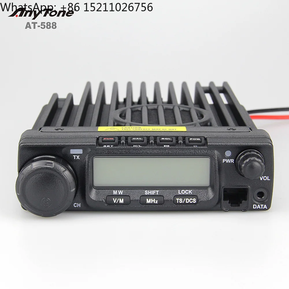 Wireless Connect Desk Microphone Professional High Power VHF Radio 50W Anytone 588 Max Mobile Transceiver Air Band FM Function