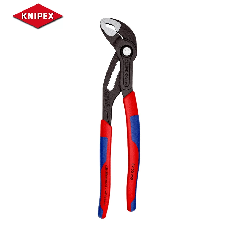 Cobra KNIPEX ®   Alicate para bomba de água de alta tecnologia, alça antiderrapante, chave de encanamento ajustável de liberação rápida 8702250