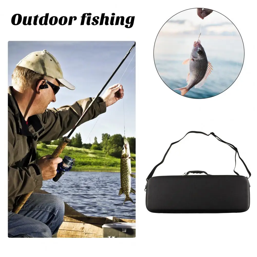 

Fishing Tackle Bag Useful Large Capacity Hard Shell Fishing Bag Portable Spinning Rod Reel Lure Case Fishing Accessories