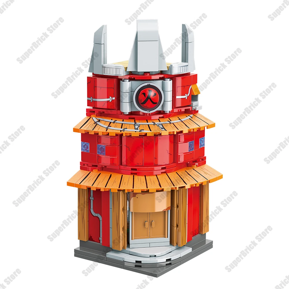 Naruto Huis Yile Ramen Ninja Winkel Ichiraku Uzumaki Bouwstenen Kit Bricks Classic Cartoon Anime Film Model Kinderen Speelgoed Gift