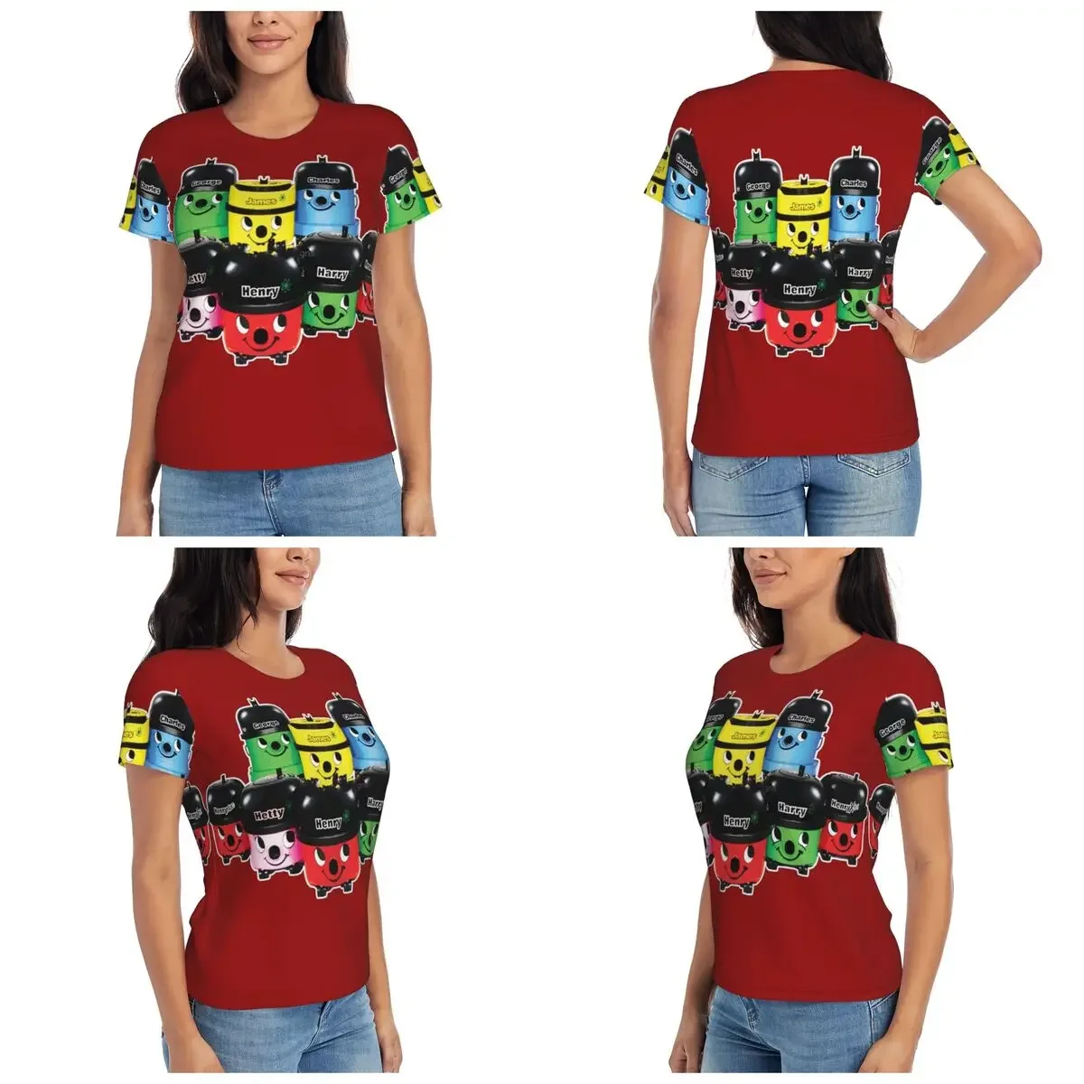 Henry Hoover And Friends T-Shirt for Women Round Neck Streetwear T Shirts Women's Short Sleeve Summer Clothes Tops