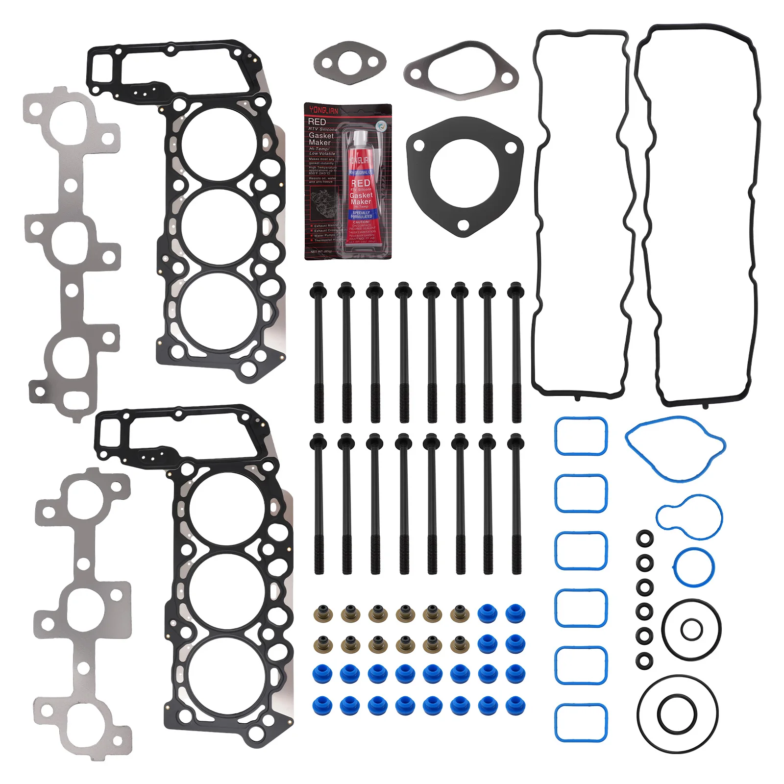 

Head Gasket Set Bolts For 05-2012 Dodge Dakota Mitsubishi Jeep 3.7L VIN K