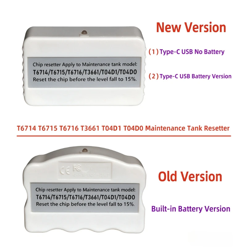 T04D1 T04D0 T3661 T6714 T6715 T6716 Maintenance Tank Chip Resetter for Epson L6168 L6178  XP-8500 Printer Waste Ink Decoder