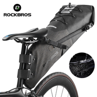 ROCKBROS 10L Bike Bag Waterproof Reflective Large Capacity Saddle Bag Cycling Foldable Tail Rear Bag MTB Road Trunk Bicycle Bags