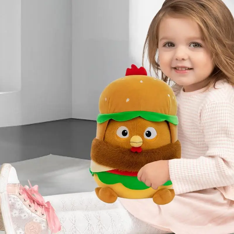 

Плюшевая кукла для детей, кукла-бургер, курица, плюшевая мультяшная подушка, жена, подруга, дочка, обнимающееся животное, диван-кровать, украшение для