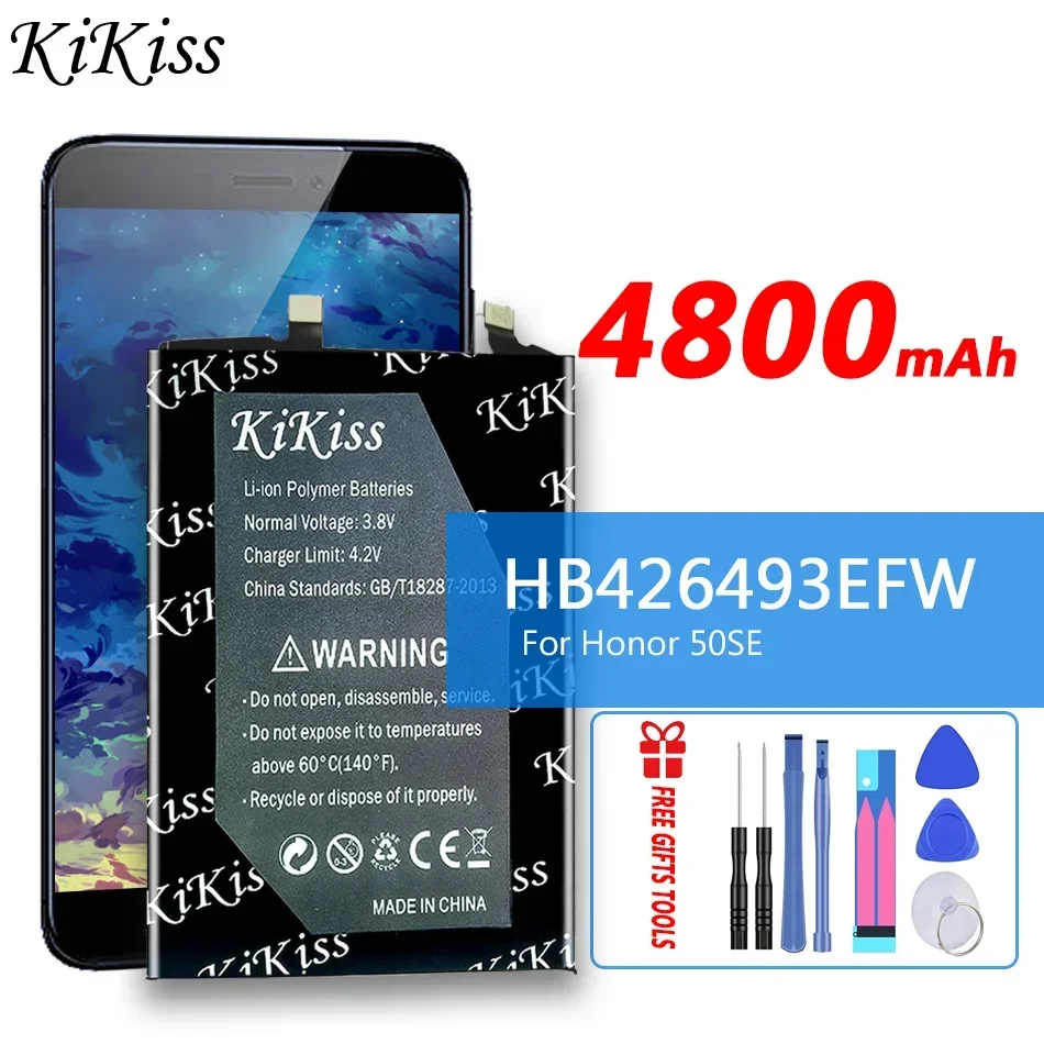 

Аккумулятор 4800 мАч KiKiss HB426493EFW для huawei Honor 50SE мобильный телефон