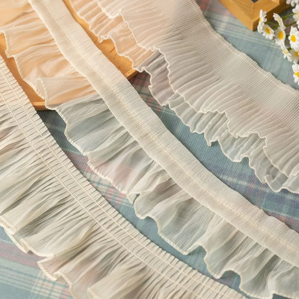 Sewing Needlework Accessories 2Yards Ruffled Lace Trims Wide 9