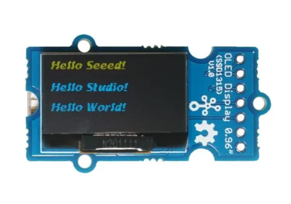 104020249 Grove - OLED สีเหลืองและสีน้ำเงินแสดง0.96 (SSD1315)-
