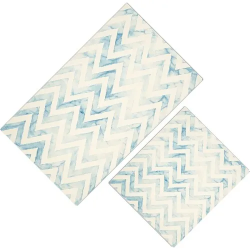 Cici Design Soft Zigzag Pattern Toilet Seat Takımı-60x100-50x60