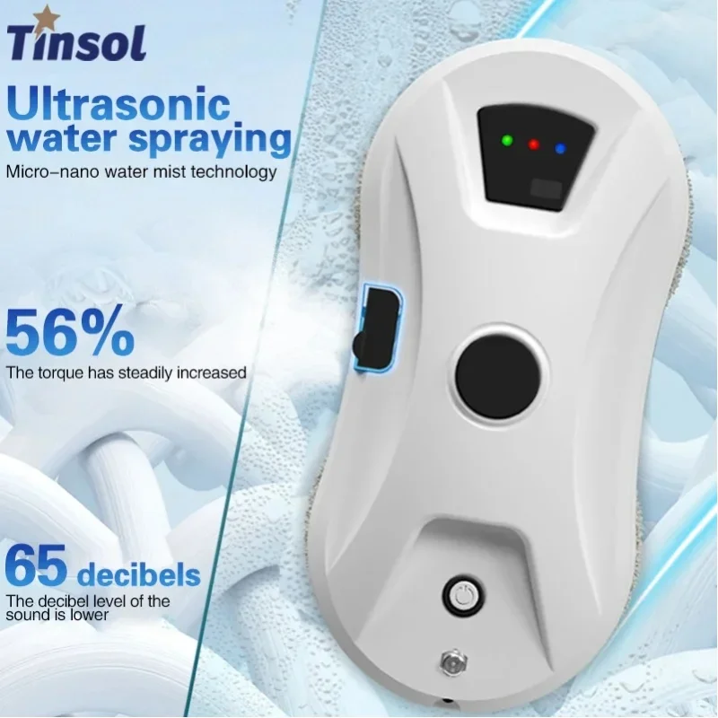 TINSOL 5600PA Intelligenter Fensterreiniger Saugroboter Fensterputzroboter Elektrischer Glasreiniger Haushalts-Fernbedienung