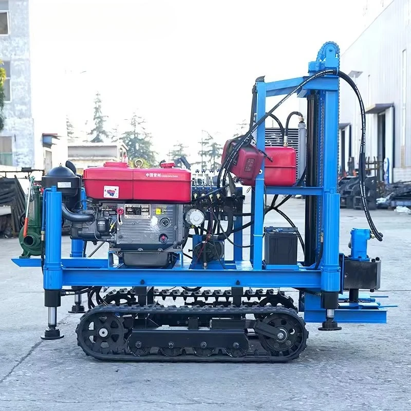 Portable Mini Water Well Drilling Machine Hydraulic Diesel Crawler Durable 100m 200m 300m for Farm Household Use