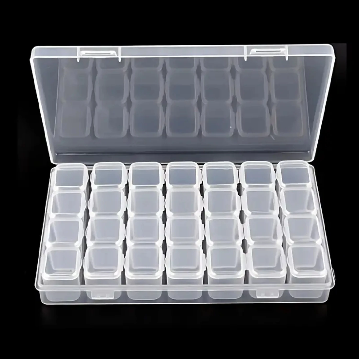 Durable Detachable Plastic Storage Box with 28 Grids for Nail Accessories Organization and Fall Resistance, Nail Enhancement Too