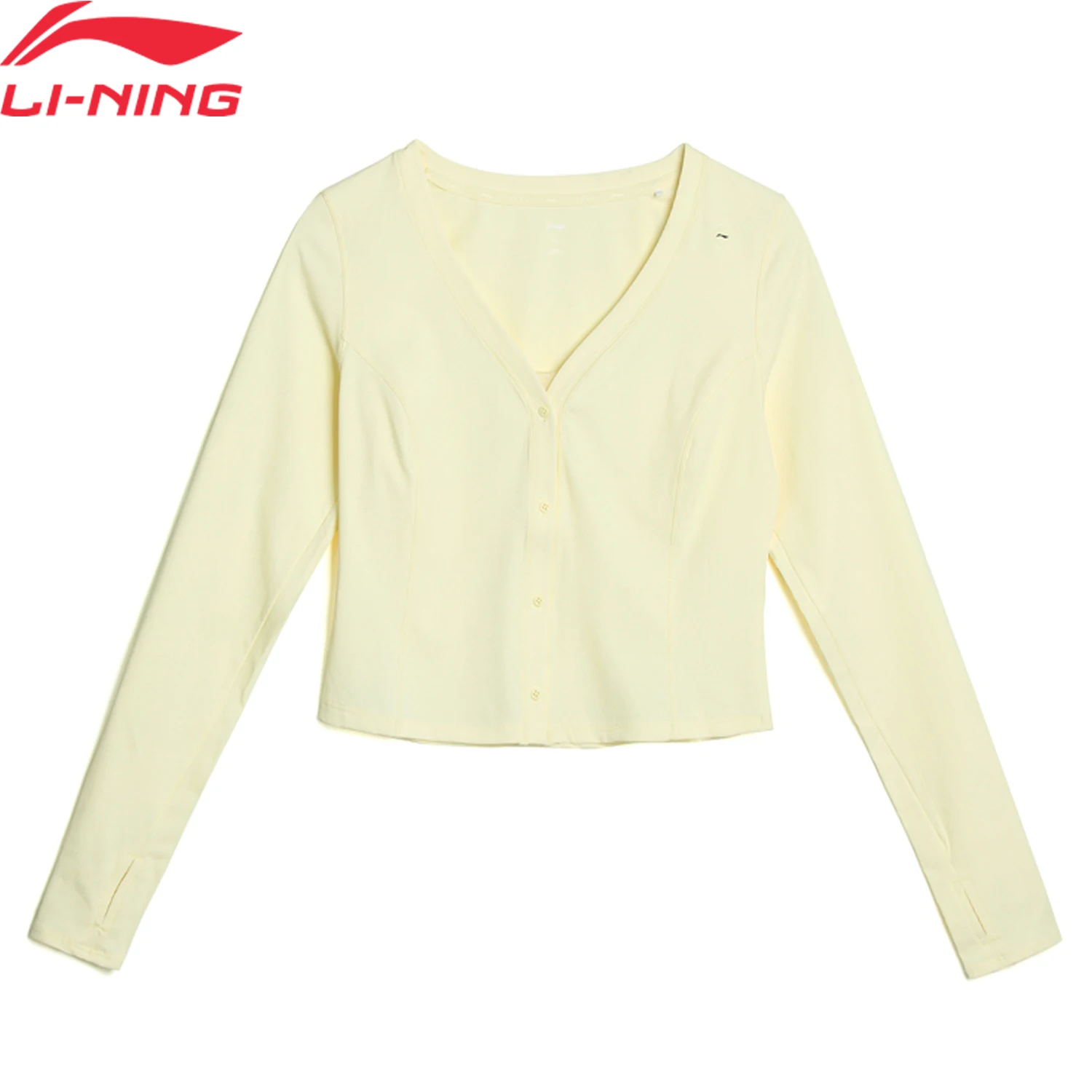 

Li-Ning Women Fitness Knit Jacket Slim Fit 75%Polyester 25%Elastane Comfortable Solid Color LiNing Training Cardigan AFDV586