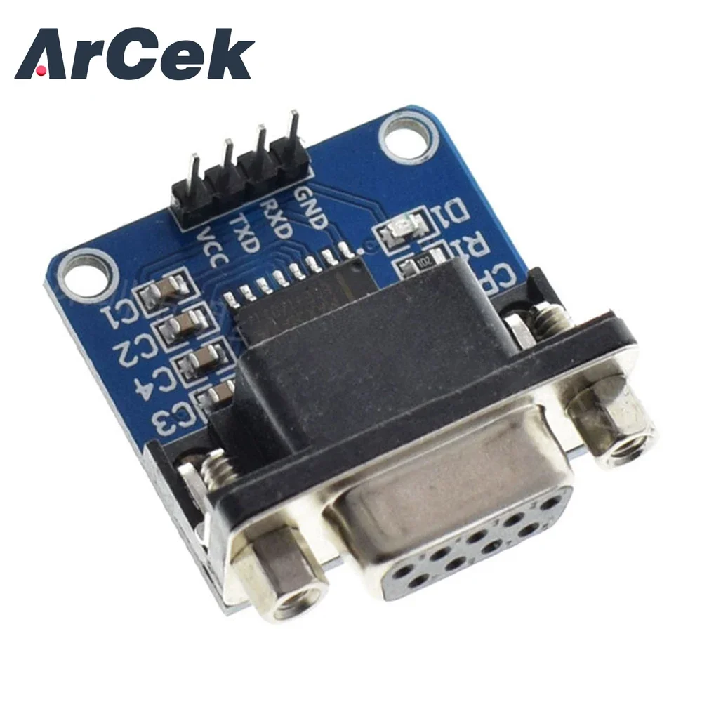 Módulo convertidor de puerto serie MAX3232 RS232 a TTL, conector DB9 MAX232 para Arduino