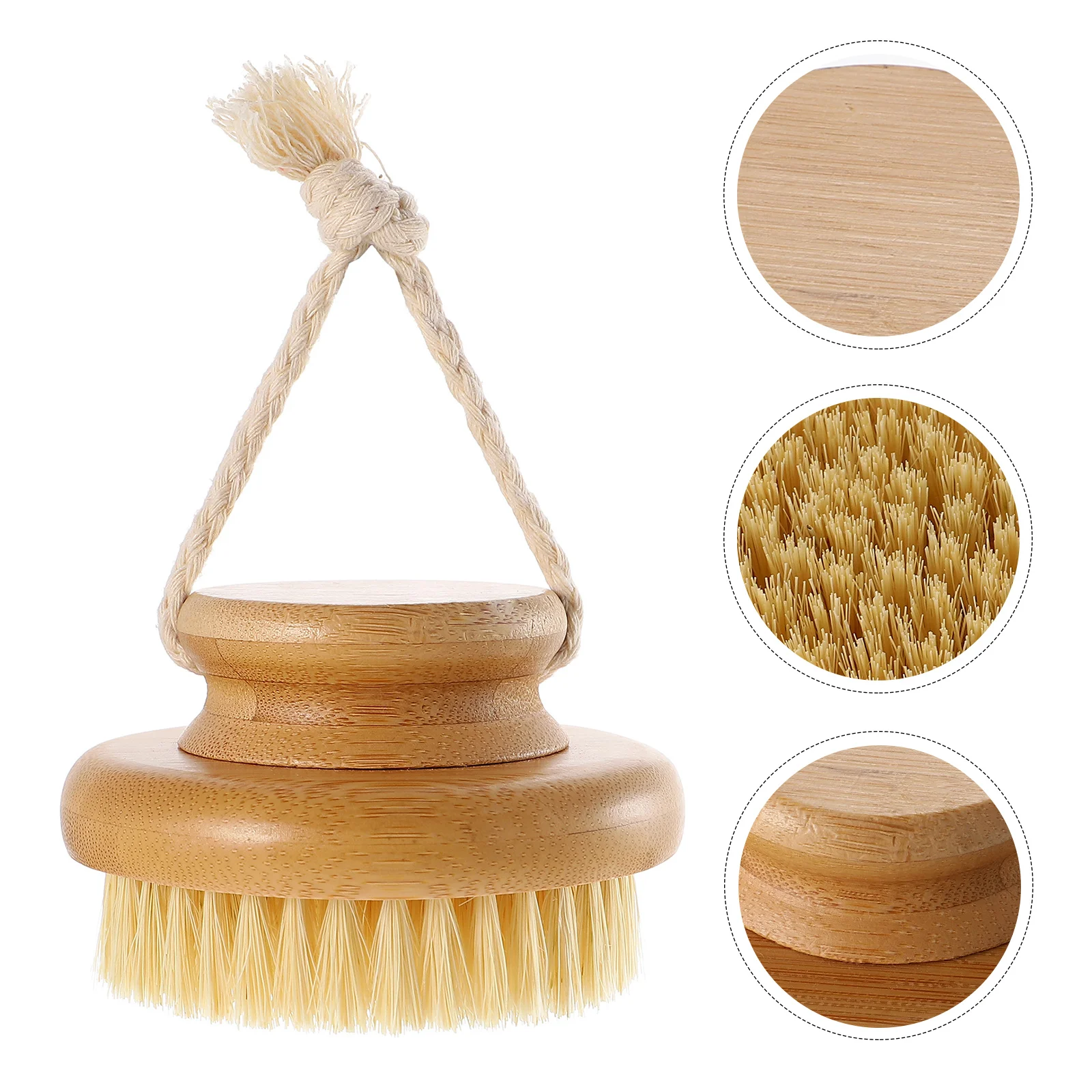 Bath Brush Daily Shower Back Scrubber Round Household Body Sisal Supply Shampoo Universal