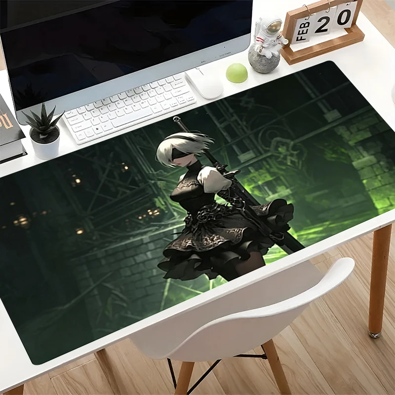 Mouse Pad N-nier Automata 2b Gamer Keyboard Mousepad Anime Extended Desk Mat Large Gaming Anti-fray Pad Office Laptop Mouse Mat