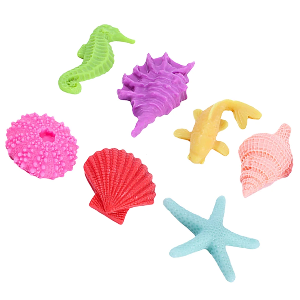 

7pcs Resin Ocean Themed Mini Decorations Sea Star Figurines Waterproof Nautical Bedroom Ornaments Home Beach Decor Desktop
