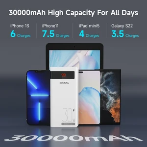 Romaros-Sense 8PS Pro Power Bank, 30000 mAh, 30W, PD20W, schnelles Laden, externer Akku, Powerbank für Xiaomi 13, iPhone 15 11 Hauptverkäufe tragbar 30000 - №9