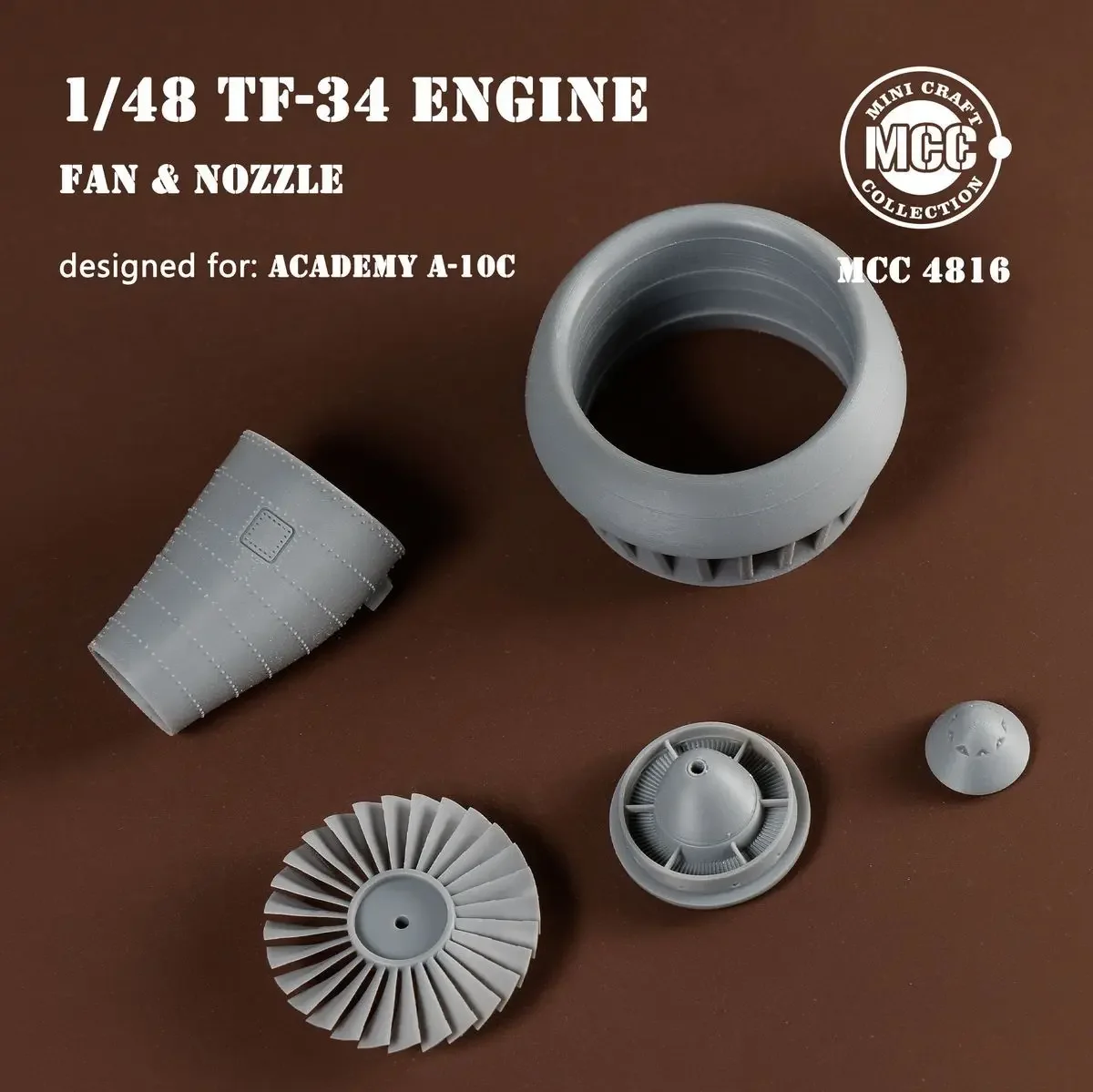 MCC 4816 1/48 Scale TF-34 Engine Fan & Nozzle (2 pcs) For Academy A-10C - Upgrade Detail Set