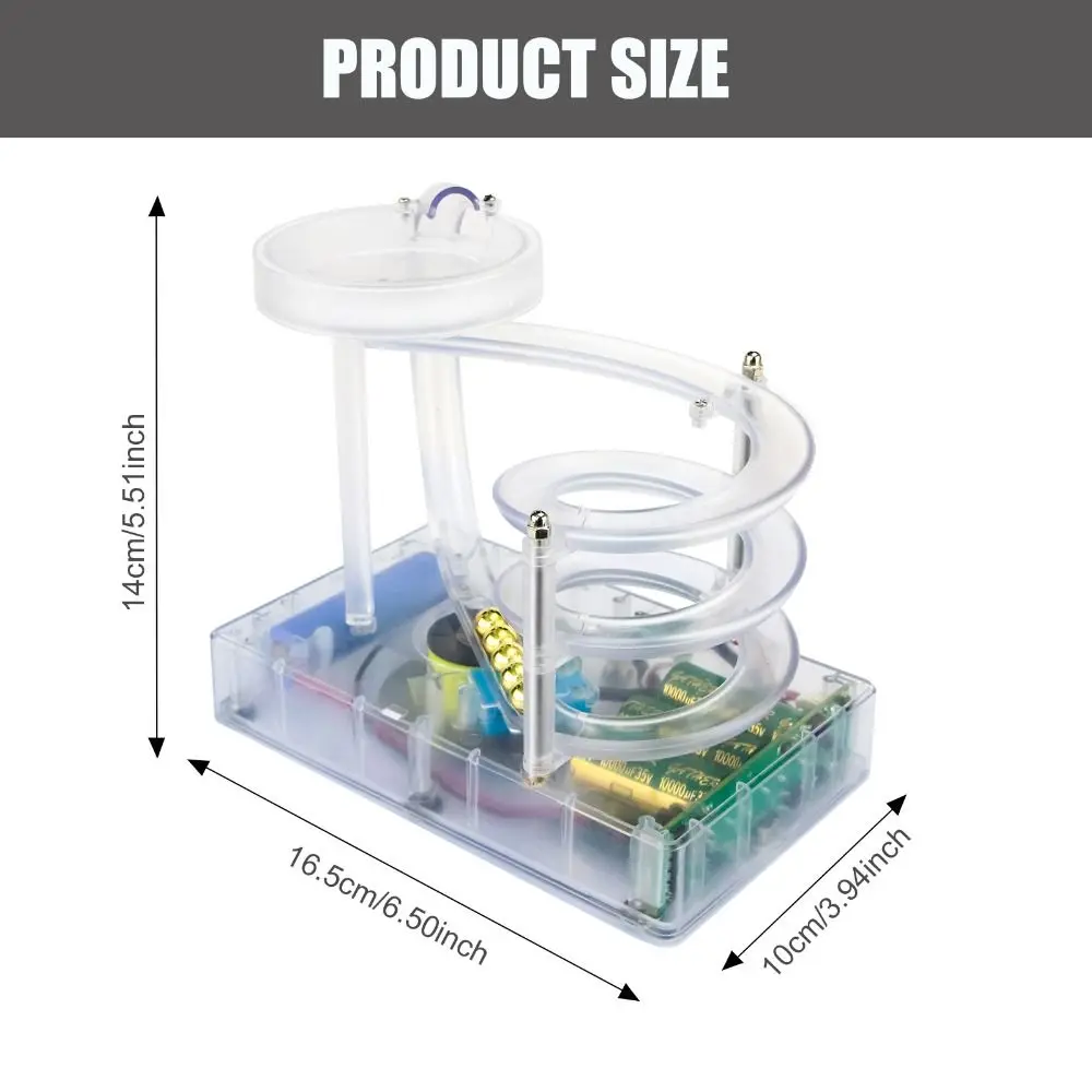 Inertial Kinetic Art Motion Automatic Metal Perpetual Marble Machine Rolling Balance Desk Ornament Infinite Jumping Table Toy