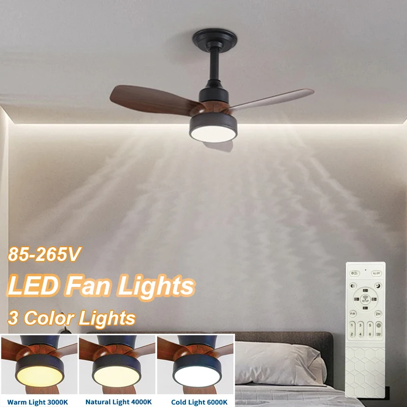 

32-дюймовый потолочный вентилятор со светодиодной подсветкой, пультом дистанционного управления, 3 режимами освещения, 85-265В, двигатель переменного тока, 3 скорости, реверсивный, для гостиной, внутреннее освещение