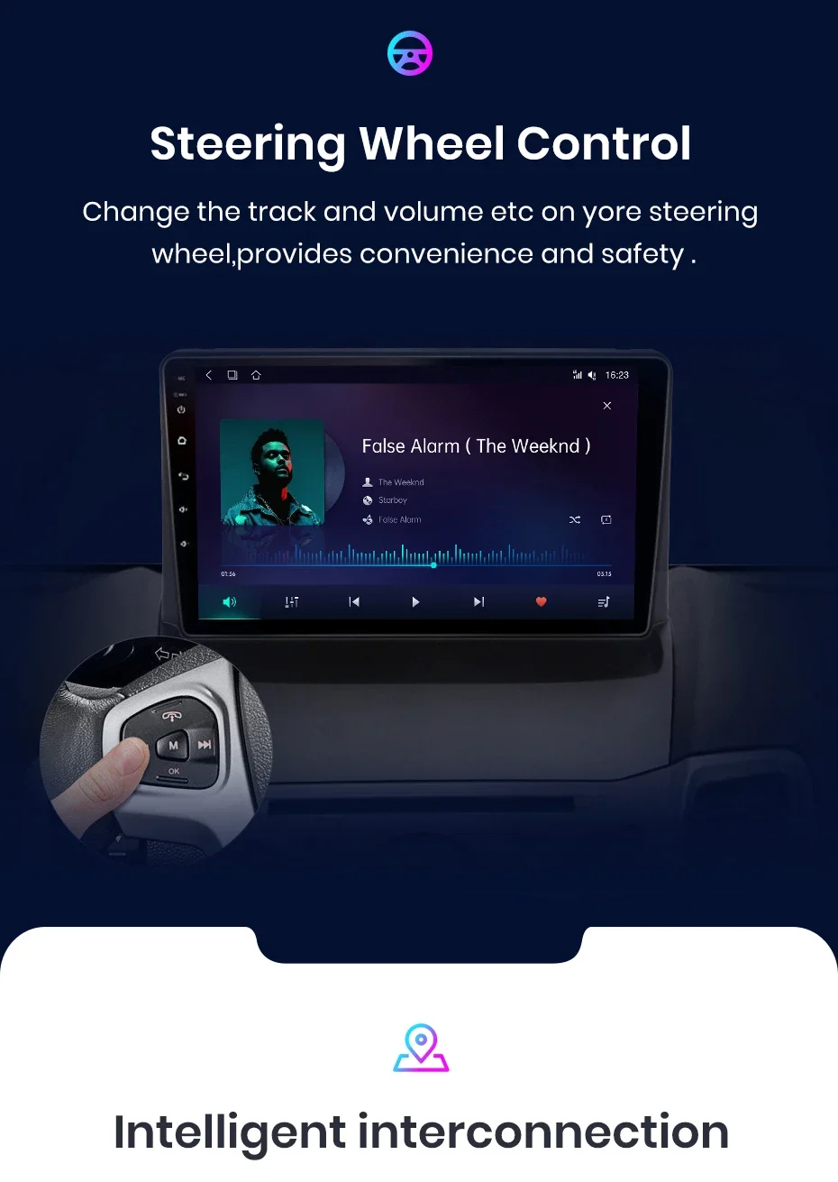 Junsun kabelloses carplay android auto radio für ford fiesta mk7 2012-2015 auto intelligente systeme rds bt dsp 2 din autoradio – Detail 15