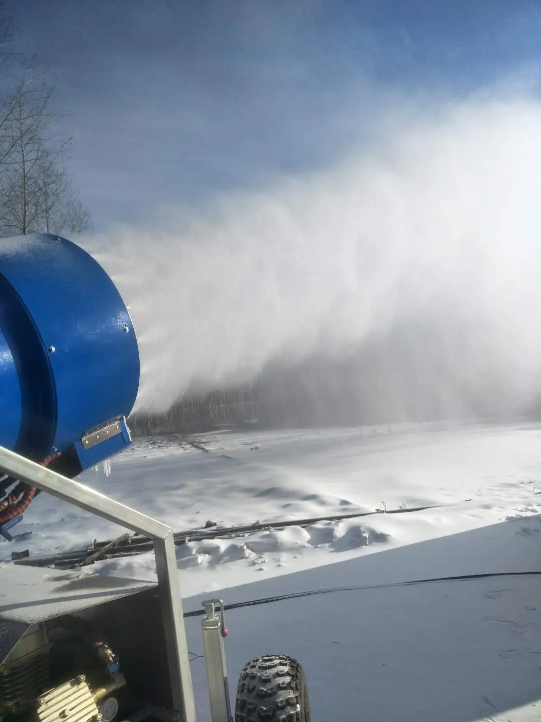 Máquina de pulverización de nieve al aire libre, máquina de nieve portátil para esquí Artificial, equipo para hacer nevadas