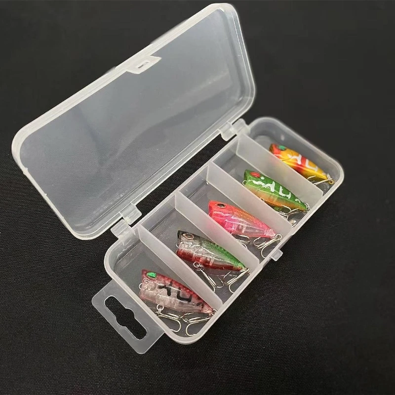 

ALASICKA 40mm/3.3g 5pcs Floating Wave Crawling ABS Plastic Artificial Lure Bait Fishing Tools for Fishing Carp and Bass with Box