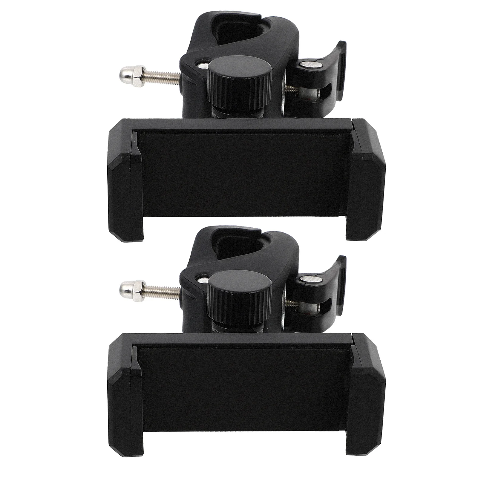 

2pcs Bike Phone Clip Bracket Mount For Smartphones With Or Without Case 360 Rotation Anti-Slip Camera Mount Tripod Bicycle