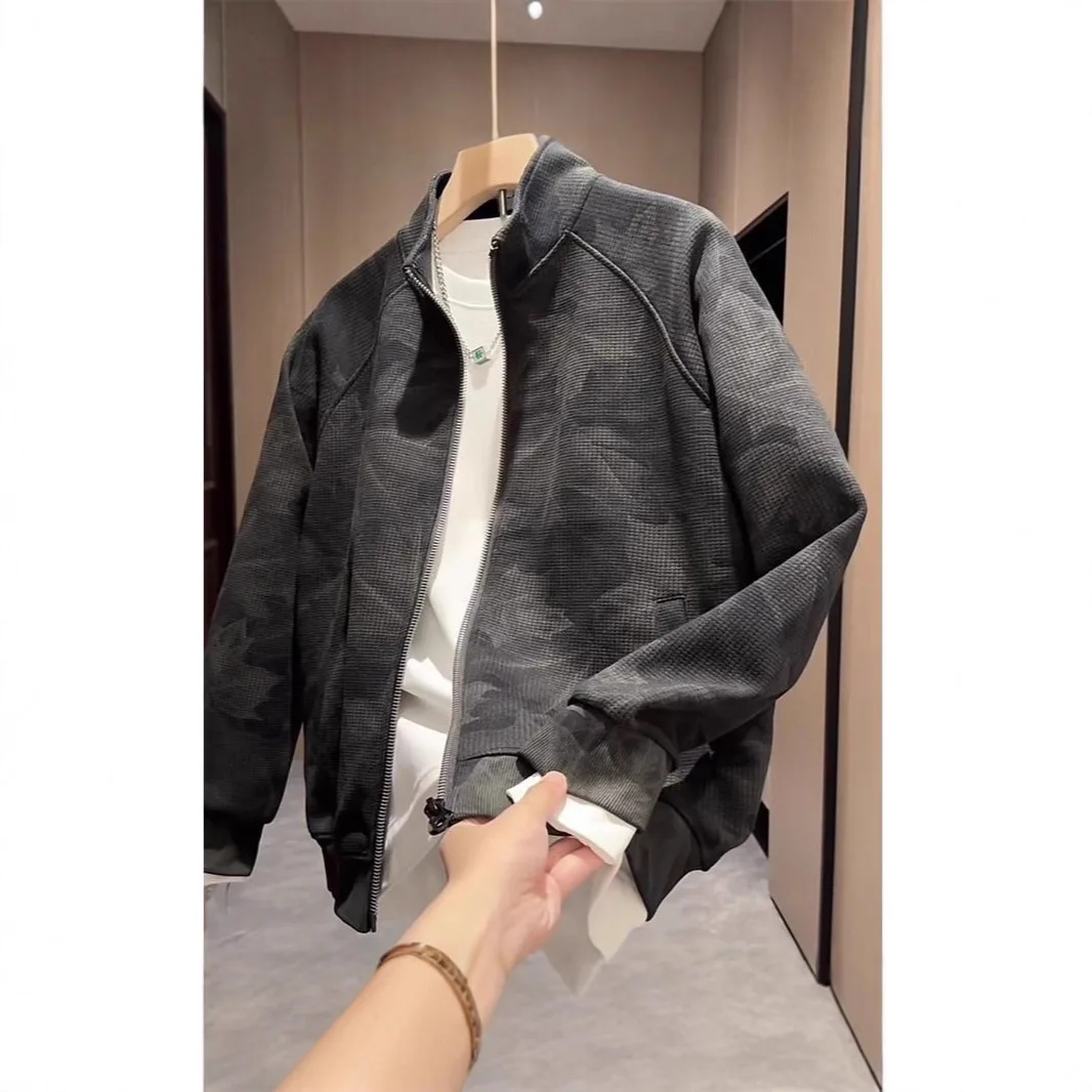 

Модная осенне-зимняя мужская куртка свободного покроя из полиэфирной ткани с воротником-стойкой, утягивающая верхняя одежда Faion для молодежного спорта