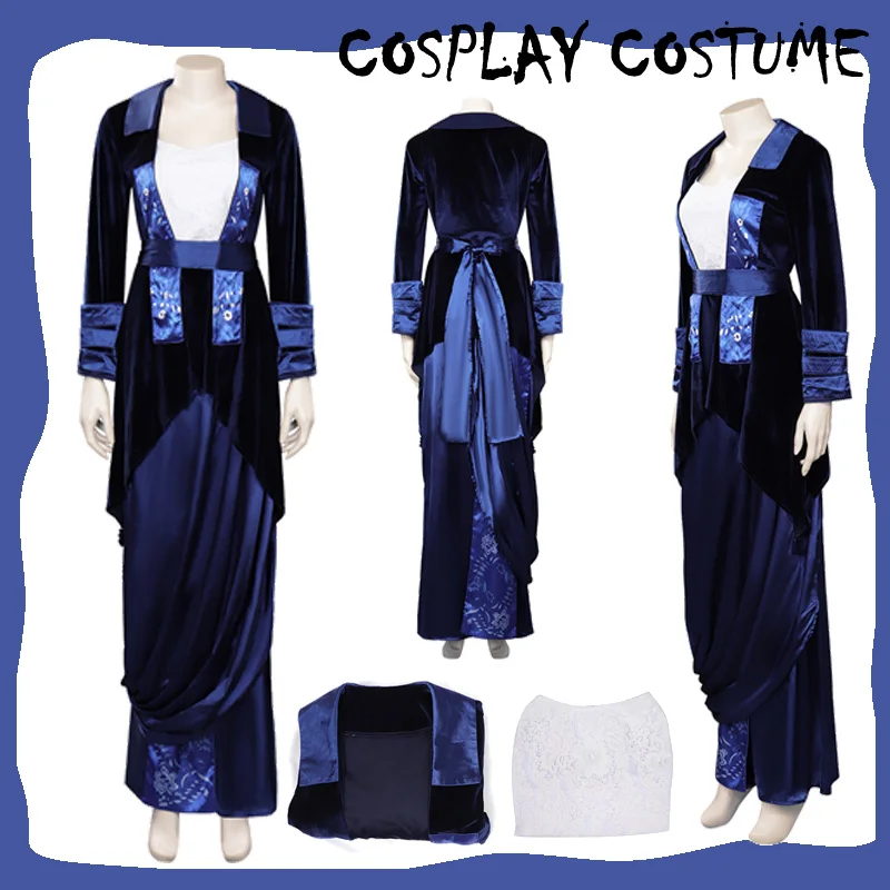 Rose DeWitt Bukater Cosplay Movie Titanic Costume Women Role Fantasy Dress Ball Outfits Halloween Carnival Disguise Party Suit