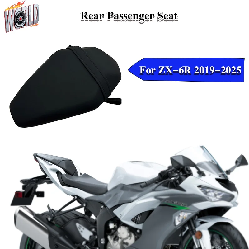 

For Kawasaki ZX-6R ZX6R 2019 2020 2021 2022 2023 2024 2015 Motorcycle Rear Passenger Seat Cushion Rear Pillion Seat cushion