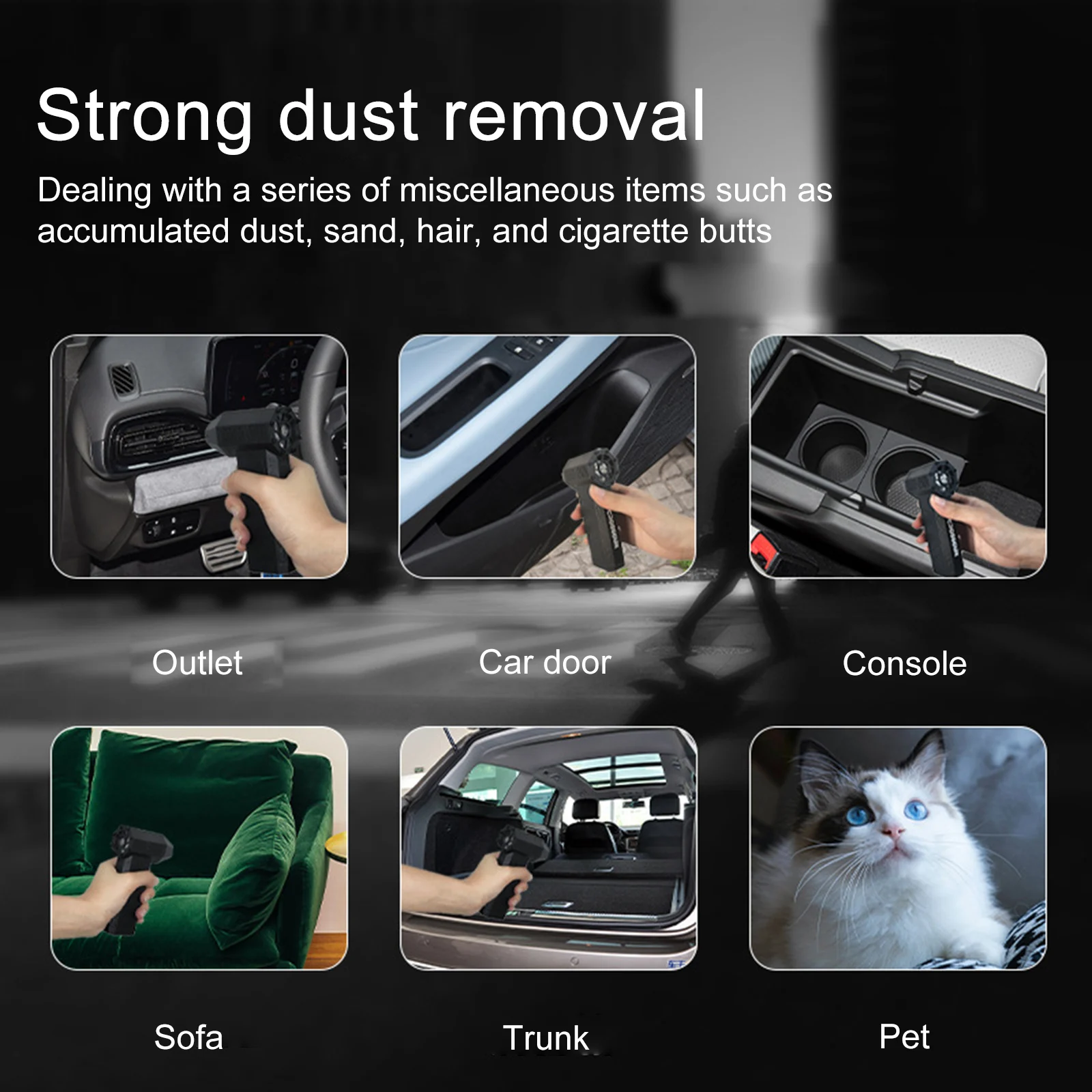 Electric Air Turbo Fan Portable Turbo Jet Fan & Flashlight 130000RPM Handheld Brushless Motor Dust Blower Cordless Dust Remover