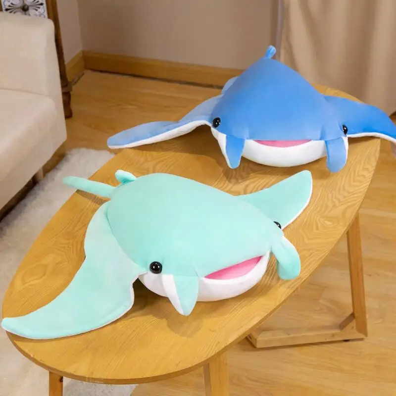 Peluche manta raya realista – Almohada suave para niños - imagen 2