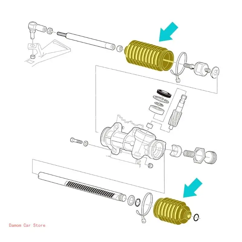 Steering Bellows Seal Steering Gear Box Dust Boot Replacement for Golf Cart