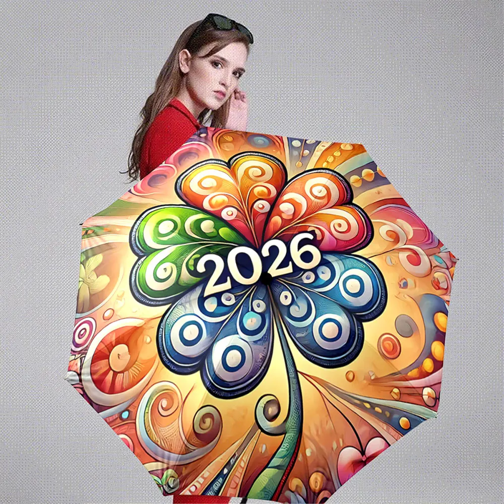 Colorful Four-Leaf Clover Design with 