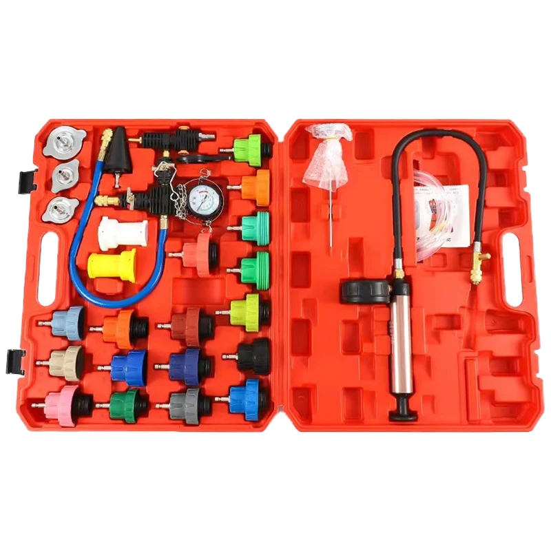 Universal Radiator Pressure Tester & Vacuum Type Cooling System Kit Car Vacuum Pressure Gauge Leakage Tester Coolant Replacement