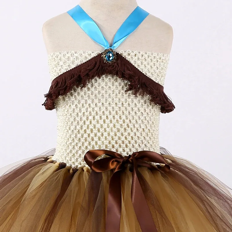 AD1 زي الأميرة الهندية للفتيات شرابات توتو فستان الأطفال أزياء الهالوين للأطفال فتاة فساتين حفلات أعياد الميلاد C5 @ rD ~