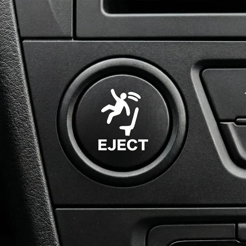 Funny Pop-Up Eject Button Sticker 