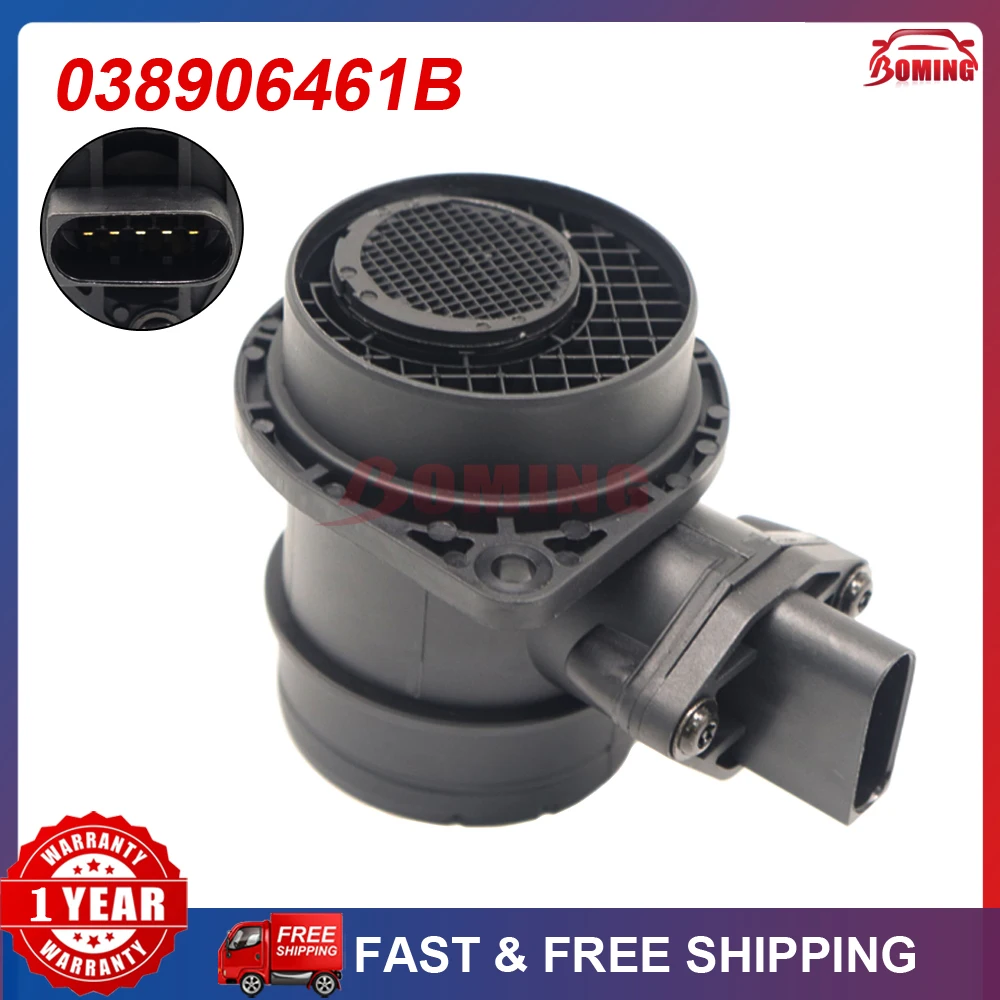 New Mass Air Flow Meters Sensor 038906461B Fits For VOLKSWAGEN BEETLE GOLF JETTA RABBIT BORA EUROVAN CLASICO For PORSCHE CAYENNE