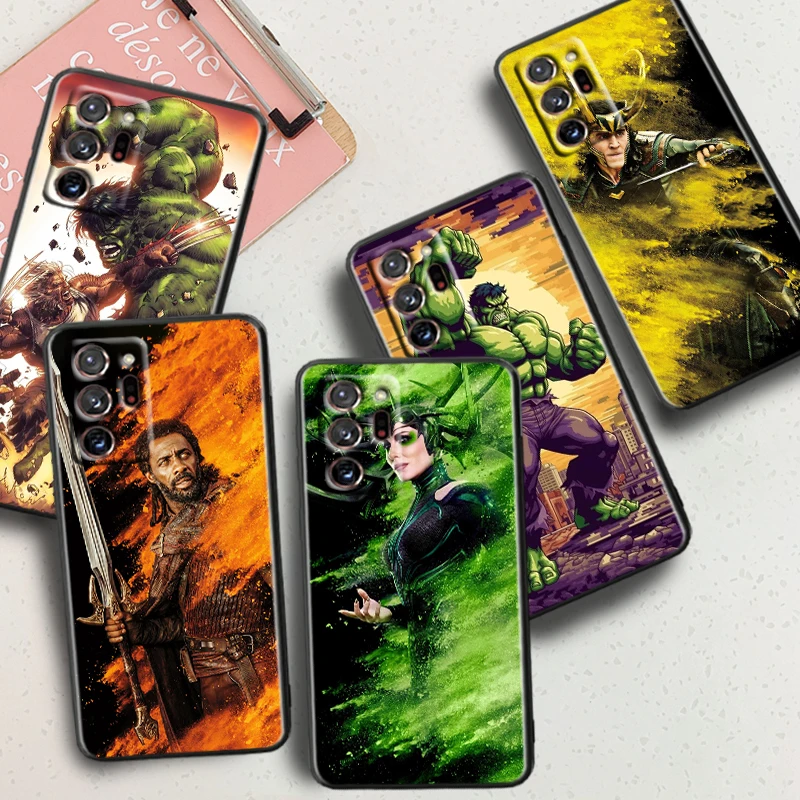 

Marvel Avengers Hero Hulk For Samsung Note 20 10 Ultra Plus A31 A14 A12 A70 A34 A25 A04 A05 A15 A24 5G Black Funda Phone Case