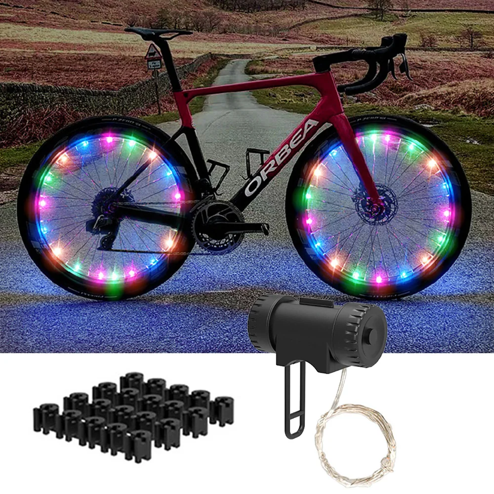 

Bicycle Spoke Light Strips Wheel Lights Spinning Glow Lights Night Riding Tire Lights String Light Colorful Bike Decoration