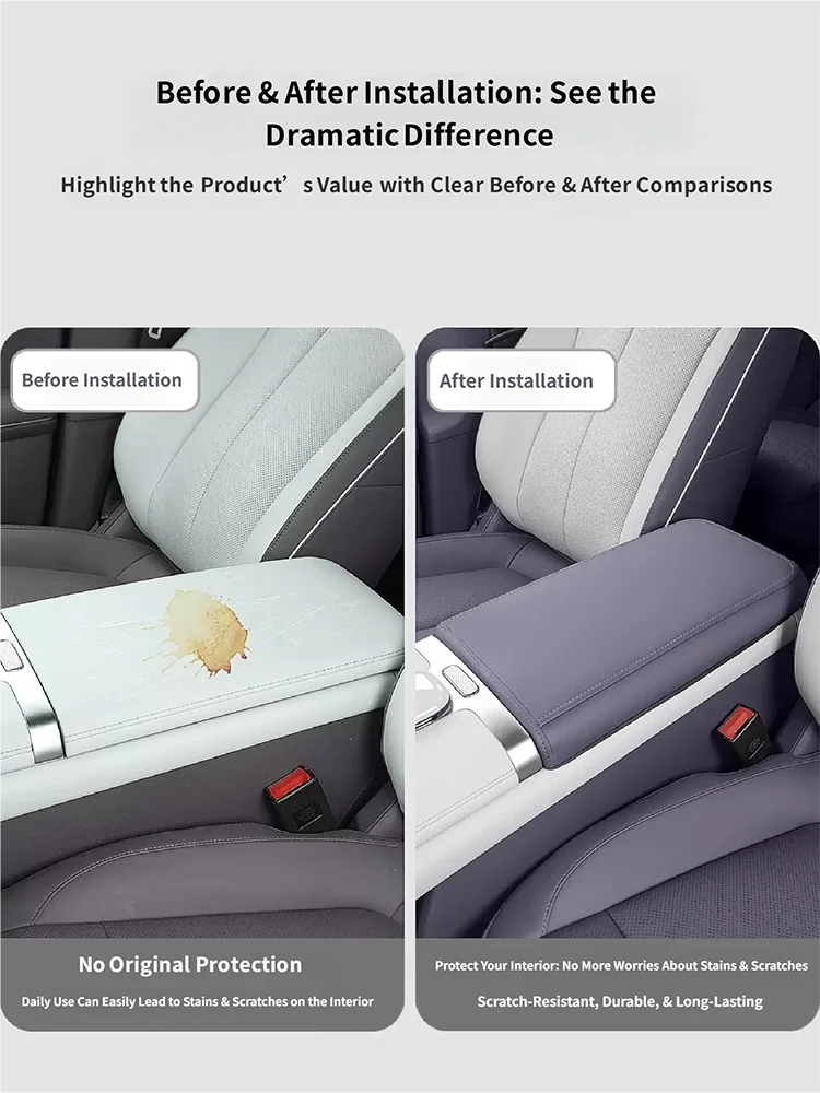 Car interior decoration accessories, armrest box protective cover, DIY color changing cove For Changan Qiyuan Nevo A06 2026 2027