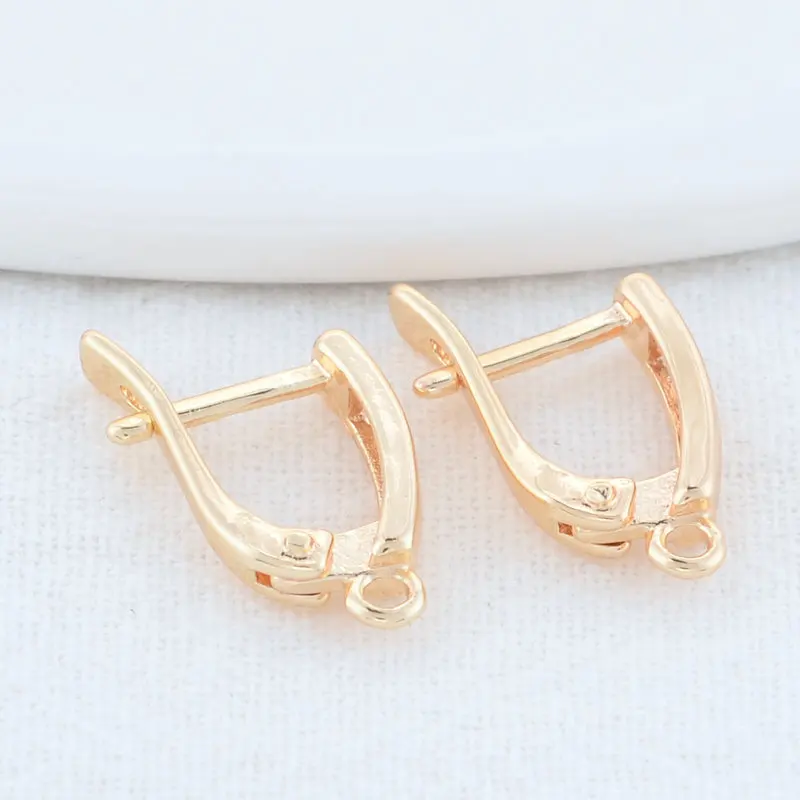 10*19MM 14K Gold Color Brass Round Earrings Hoops High Quality Jewelry Making Supplies Diy Findings Accessories