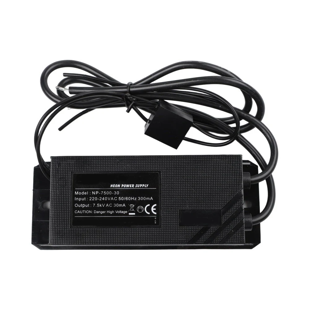 1Pcs 7.5KV 30mA Electronic Transformer For Neon Light Sign Power Supply 220V AC Adapter Outdoor Waterproof Black